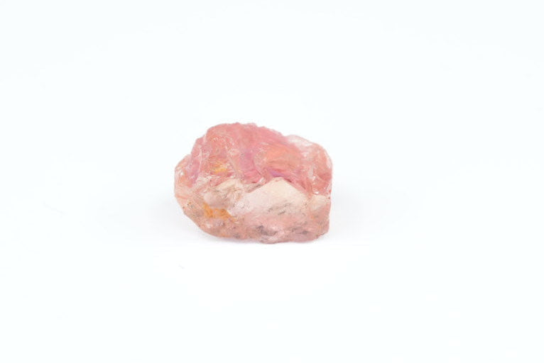 Pink Imperial Topaz on a white background